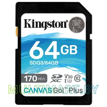 Карта памяти Kingston Canvas Go! Plus SDXC 64GB
